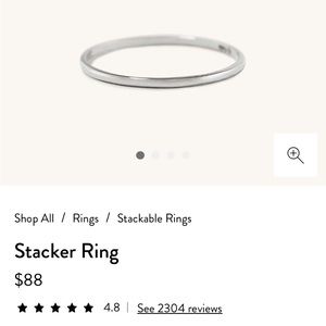 MEJURI white gold stacker ring